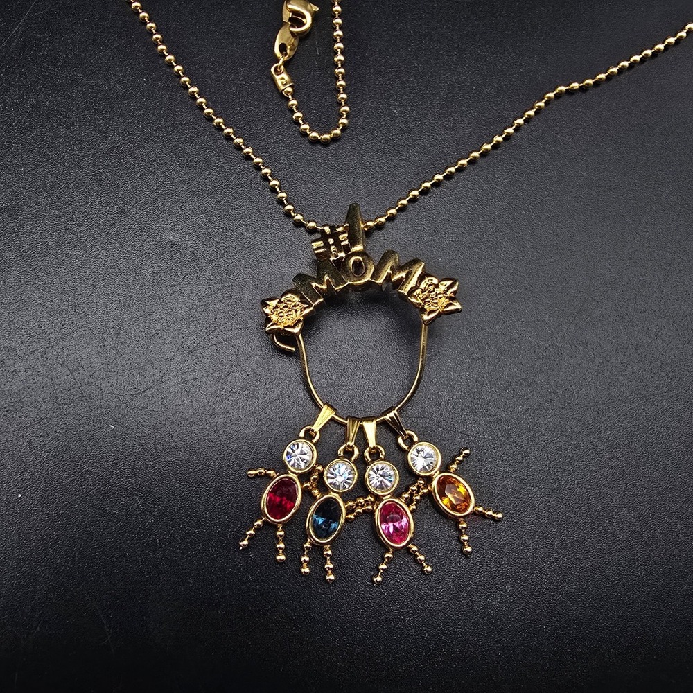 Avon Mother's Charm Pendant Necklace Gold Tone Vintage Costume Jewelry